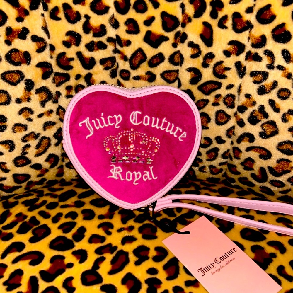 Juicy Couture Royal Pink Heart Pouch
